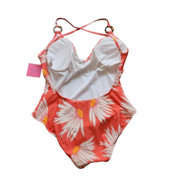 Kate Spade Floral crisscross swimsuit size XL - Picture 4 of 5